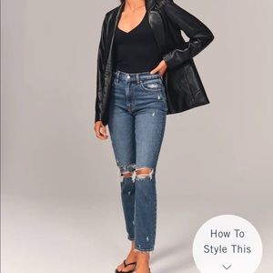 Abercrombie ripped high rise mom jean